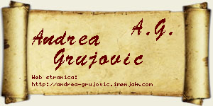 Andrea Grujović vizit kartica